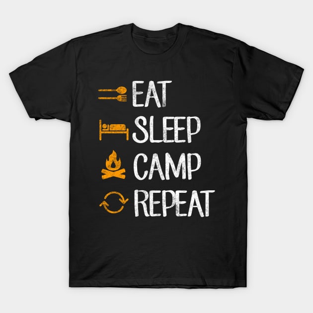 Eat sleep camp repeat T-Shirt by captainmood